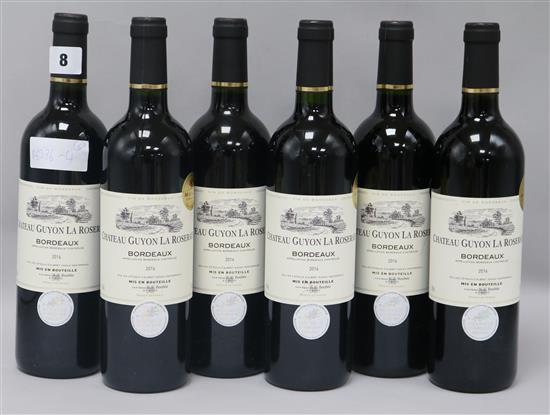 Six bottles Chateau Lamohe Bordeaux 2016
